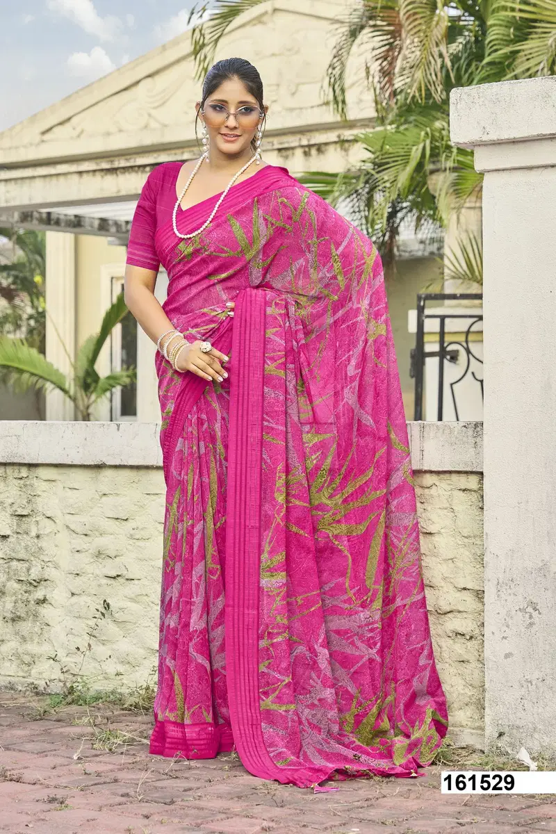 Alopa Vol 3 By Vallabhi Georgette Printed Daily Wear Saree Exporter In India